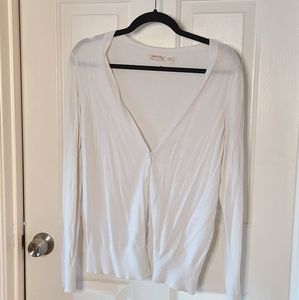 Faded Glory, white cardigan, size L